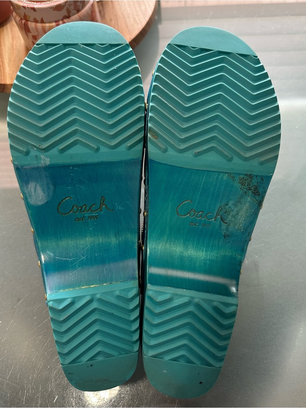 Coach Poppy Jessi Multicolor Clogs Mules Women’s Size 9 Vintage Y2K Like New - Picture 8 of 10